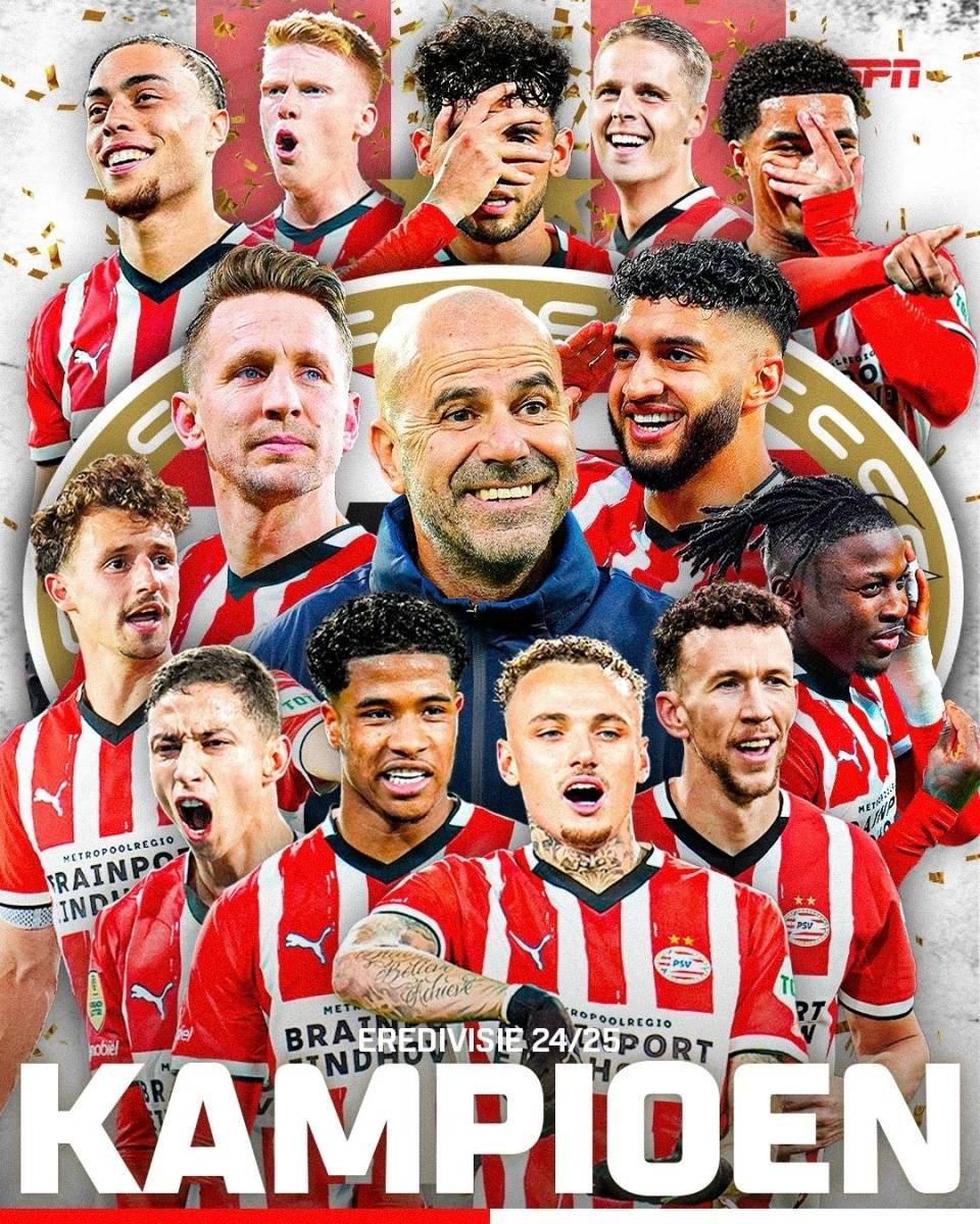 PSV埃因霍温重获荷甲积分榜榜首 PSV埃因霍温重获荷甲积分榜榜首